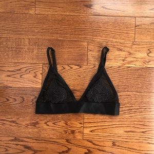 Urban Outfitters Sheer Flower Bralette